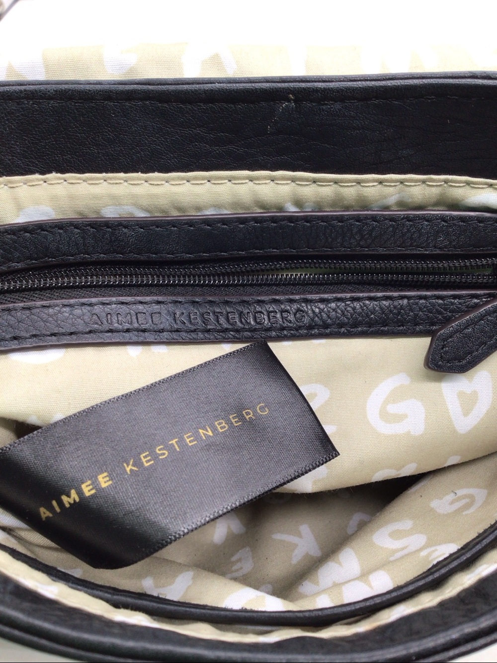 Aimee Kestenberg All For Love Black Pebble Leather Crossbody Bag - Picture 10 of 12